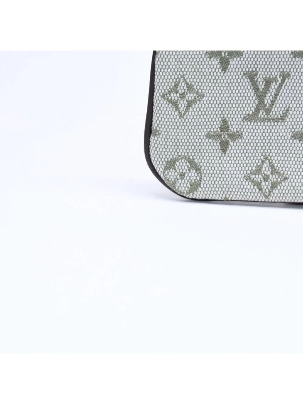 Louis Vuitton Monogram Mini Pochette Cles Coin Purse Canvas Gold Green